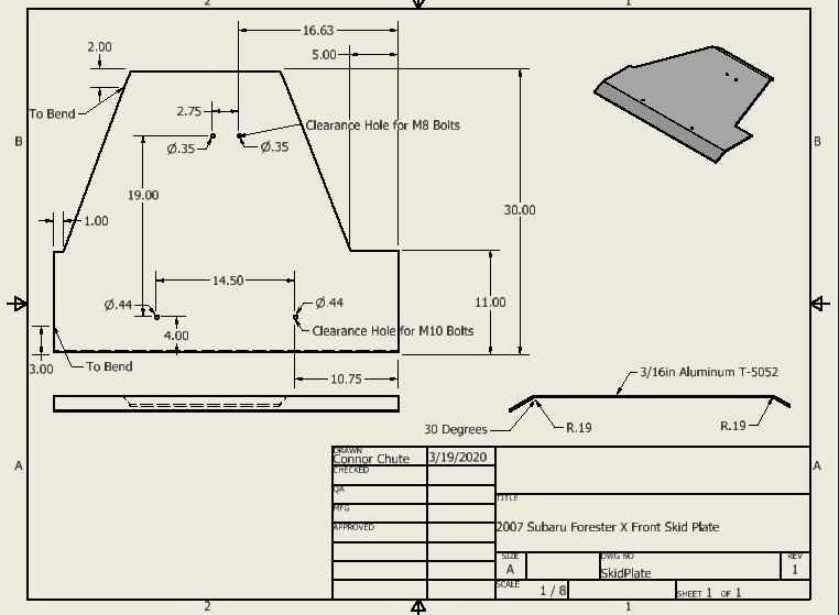 Skid plate blueprints